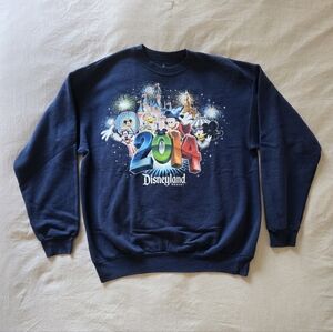 Vintage 2014 Disneyland Resort Sweatshirt, Large Unisex Adult Navy